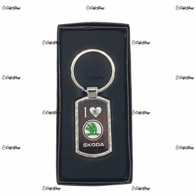 Skoda, breloc din metal cu mesaj